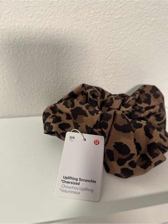 lululemon Oversized Scrunchie - Brown and Black Leopard
